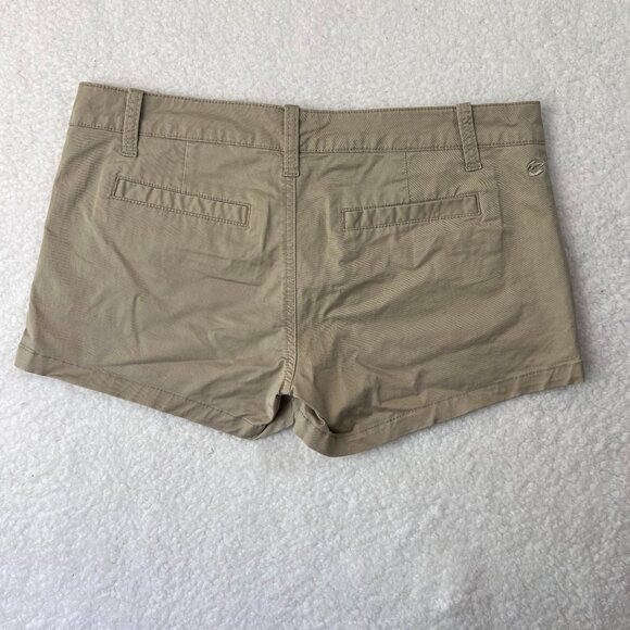 Billabong Y2K Vintage Micro Short Tan Khaki Brown Low Rise 7 - Picture 3 of 5